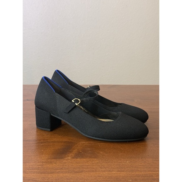 Rothy's Shoes - Rothy's The Mary Jane Heel Women's 8 Black Strap Classic Pump Round Toe $190
